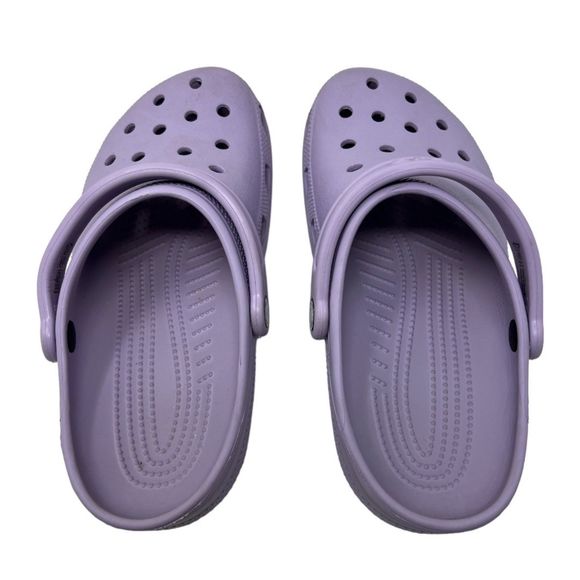 Crocs purple Classic Clogs M 7 W 9 Unisex heel slip on sandal shoes - Picture 3 of 8
